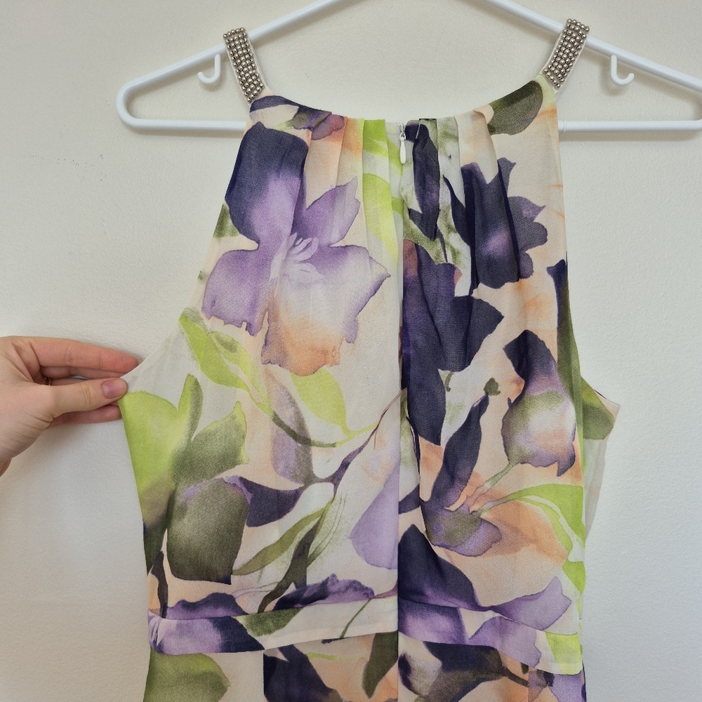 Espirit Women's Feminine Floral Watercolour Flowing Maxi Dress Size Large - Picture 6 of 6